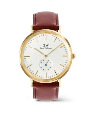 Daniel Wellington Мужские аналоговые часы из коричневой кожи, 40mm