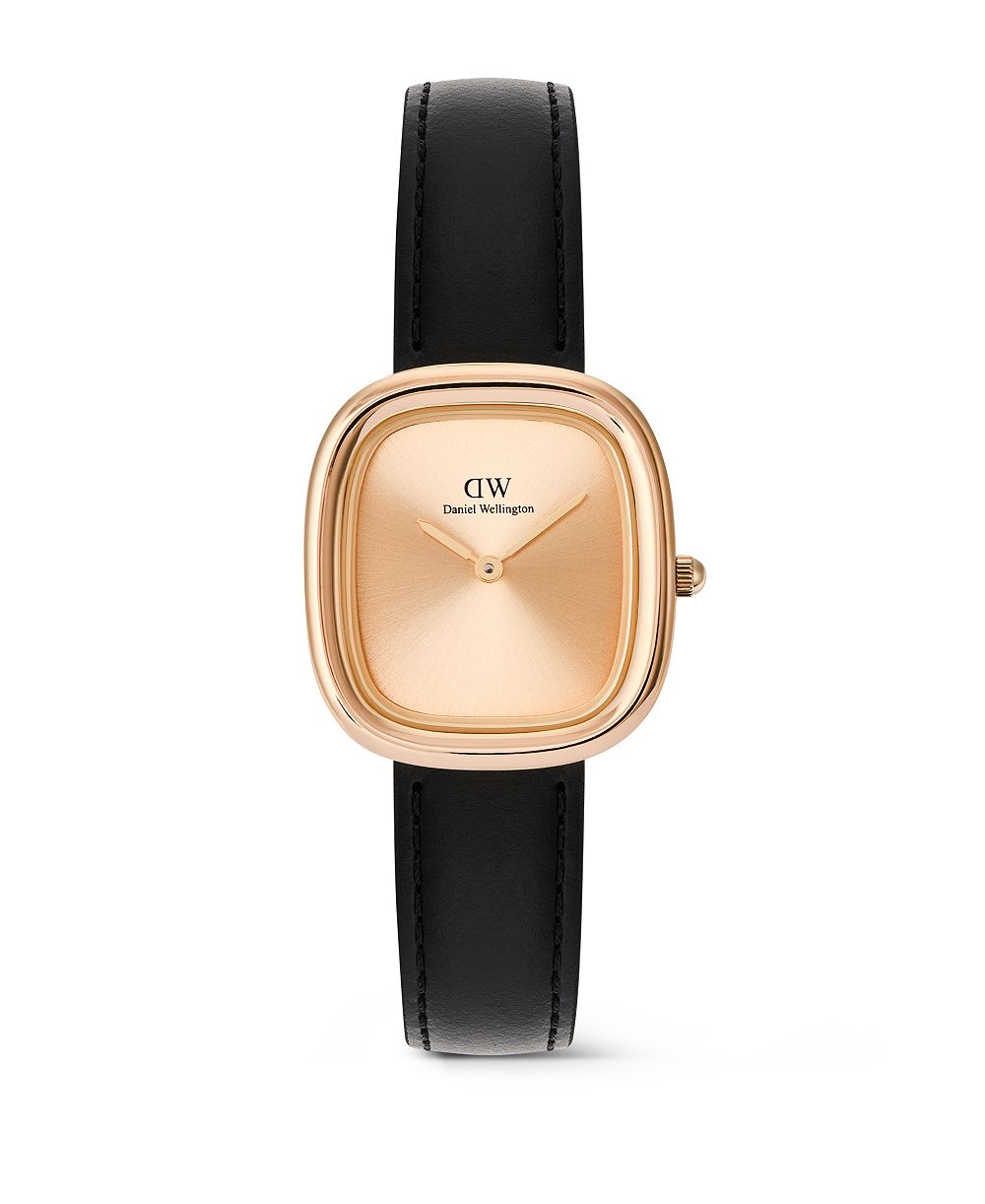 Daniel Wellington Women's Analog Black Leather Watch, 26 mm