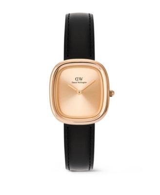 Daniel Wellington Женские аналоговые часы из черной кожи, 26 mm