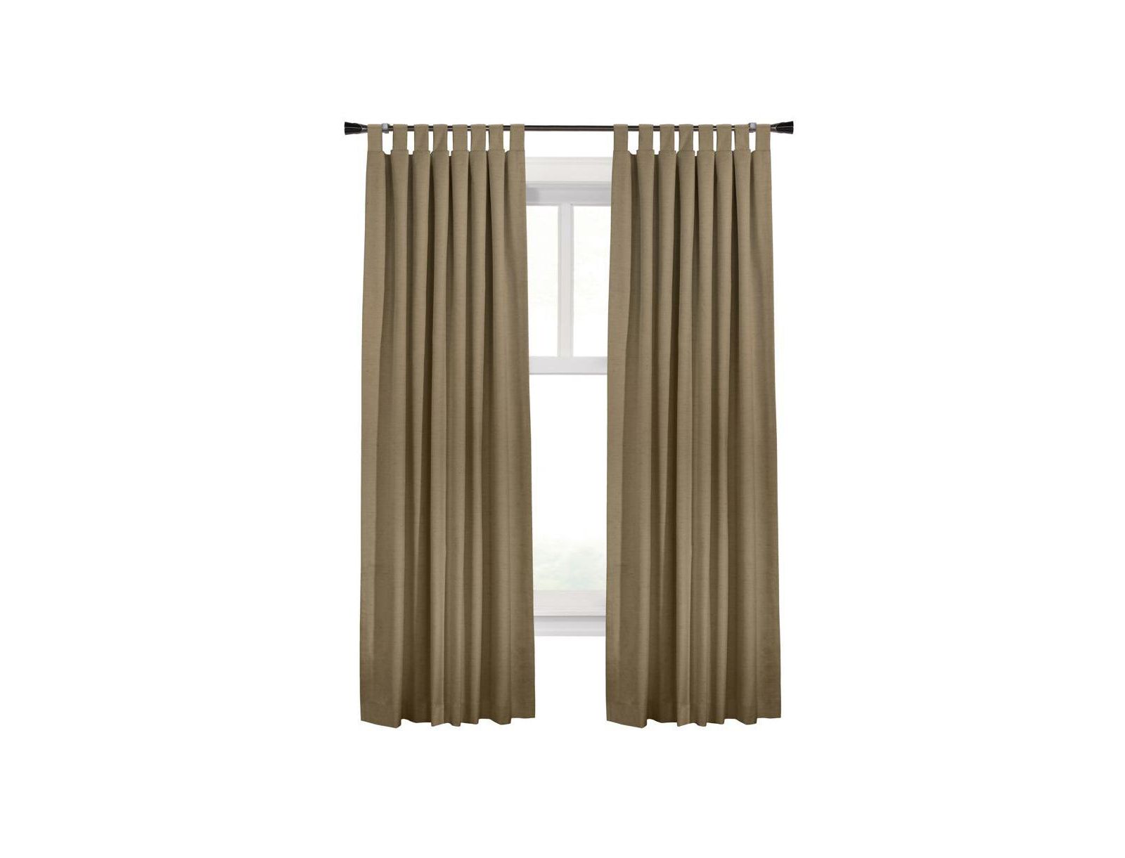 Commonwealth Ventura Tab Top Curtain Panel Pair Window Dressing each - 78x84", Pebble