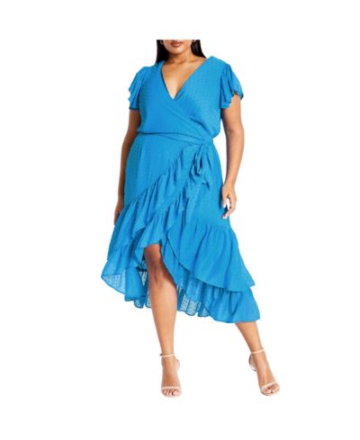 CITY CHIC Plus Size Midi Frill Dee Tiered Dress