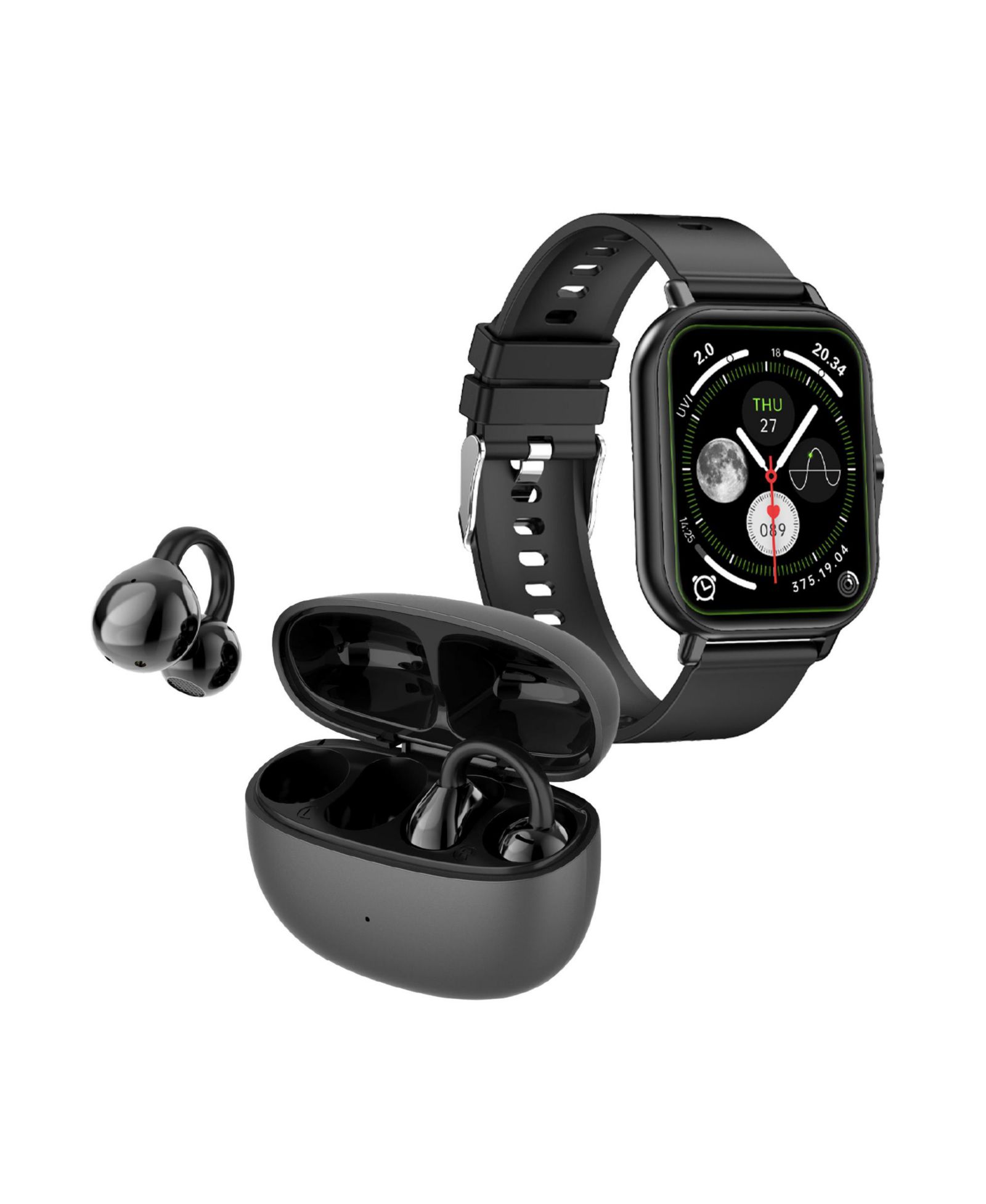 PURSONIC Smart Lifestyle Bundle: True Wireless Stereo Earbuds & All-in-One Bluetooth Smart Watch