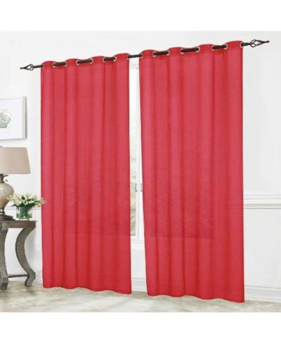 RT Designers Cara Grommet Top Panel 54" x 84" Red