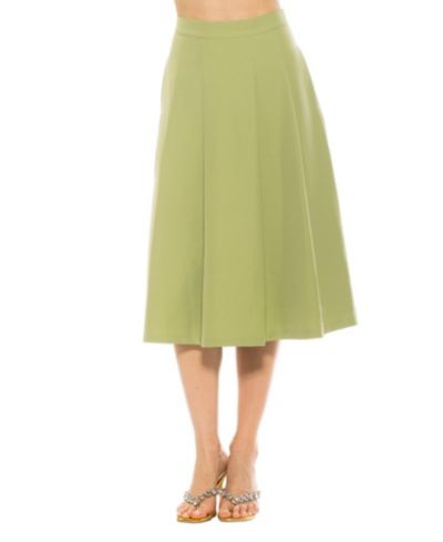 Alexia Admor Women's Illia Pleated Midi Skirt With Waistband