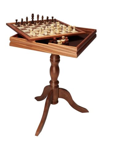 Игровой стол Sugift 3-в-1: шахматы, шашки, нарды, деревянный, 18"