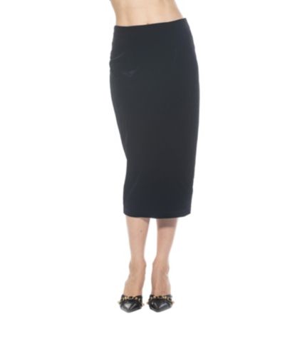 Alexia Admor Women's Jayden Solid Velvet Midi Skirt