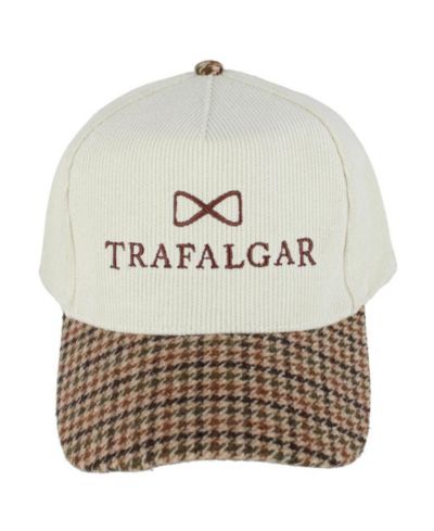 TRAFALGAR Мужская бейсболка из вельвета с клетчатым козырьком