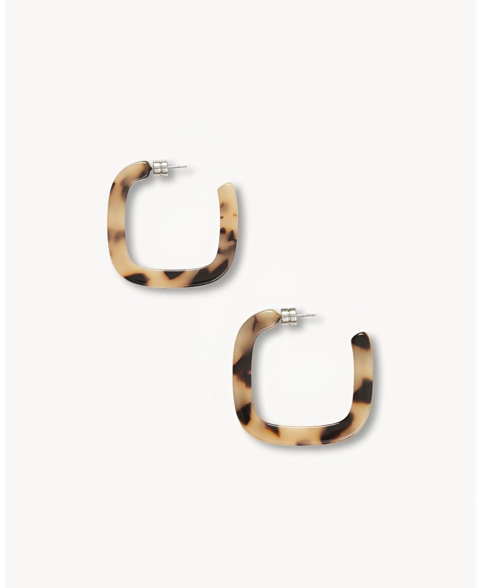 MACHETE серьги-кольца Midi Square, цвет Blonde Tortoise