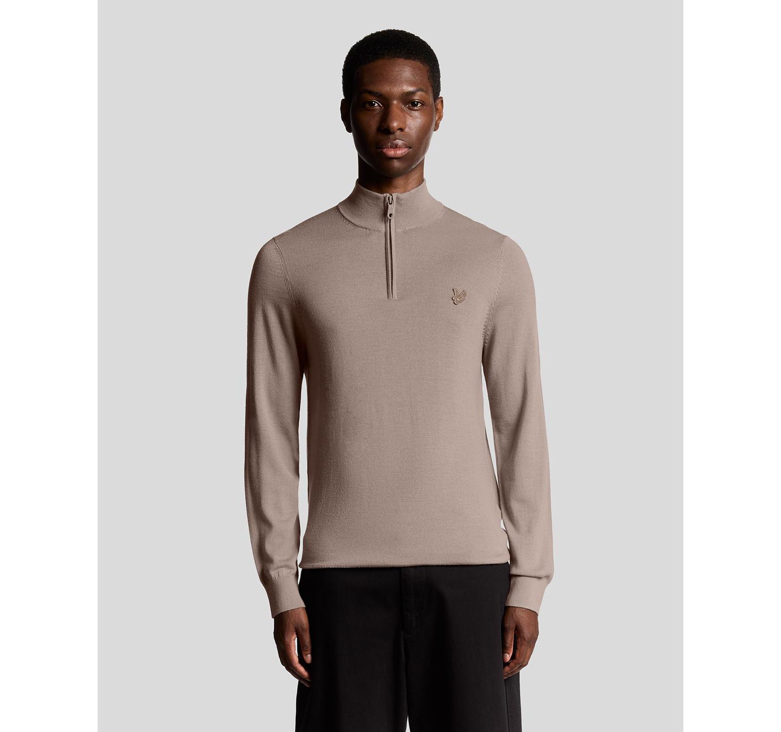 Lyle & Scott Men's Eagle Merino Quarter Zip Sweater