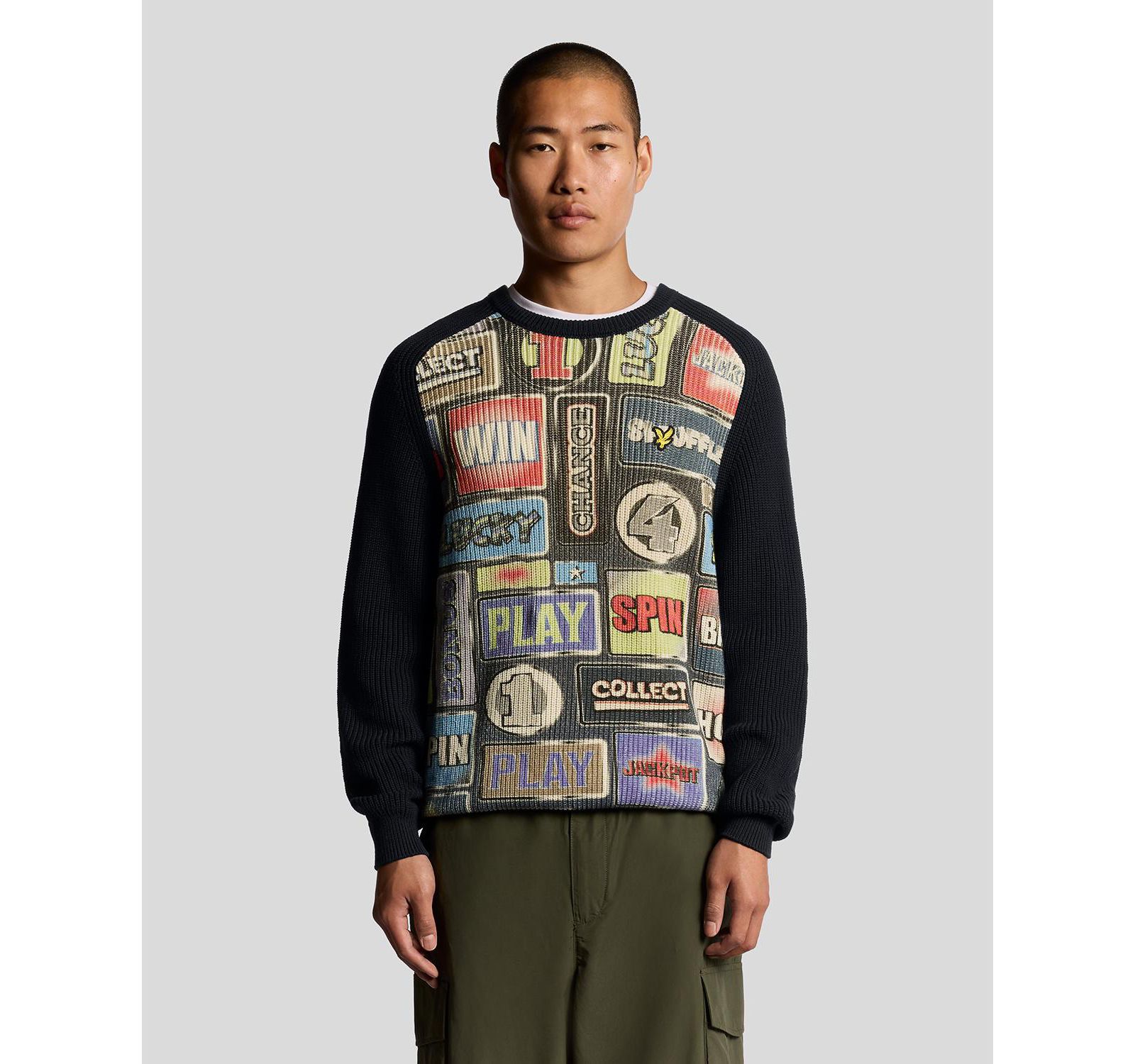 Lyle & Scott Men's Fruit Machine Graphic Crew Neck Jumper
