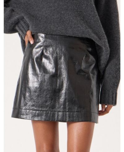 Hush Women's Crackle Patent Mini Skirt