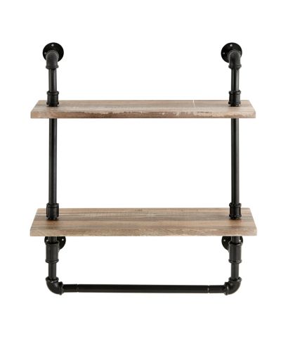Стелла Danya B Olivia Double Shelf Unit с перекладиной для полотенец