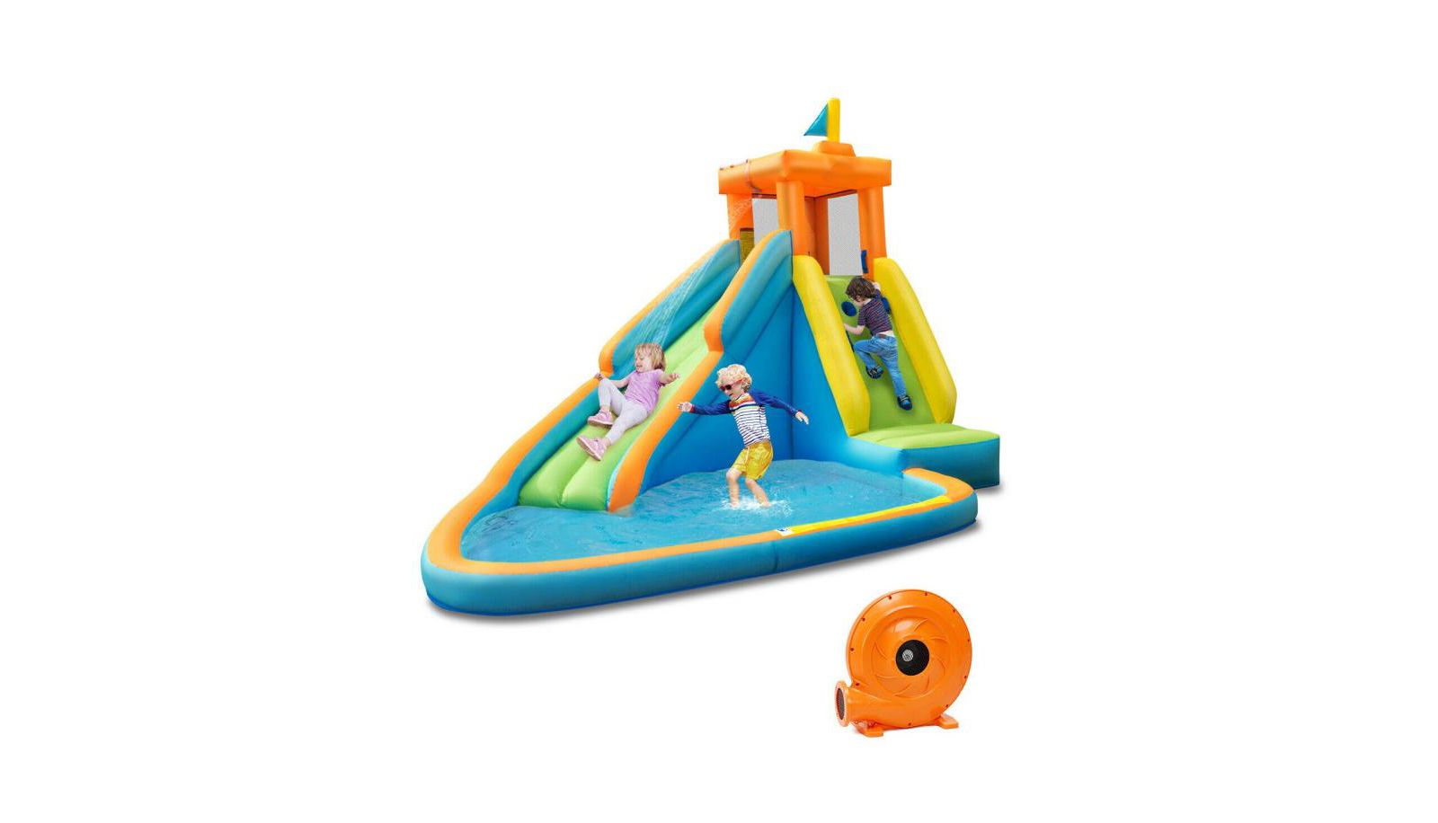 Givimo Inflatable Water Slide Bounce House with Splash Pool, Ages 3+