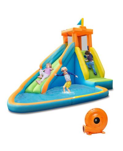 Givimo Inflatable Water Slide Bounce House with Splash Pool, Ages 3+