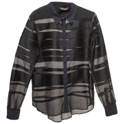 Женская прозрачная рубашка Roberto Cavalli Stripe Silk Blend, б/у