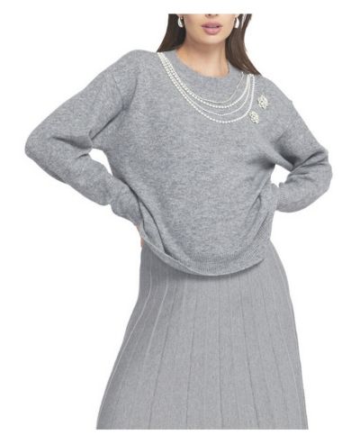 ELLE Collection Women's Embellished Sweater Pullover