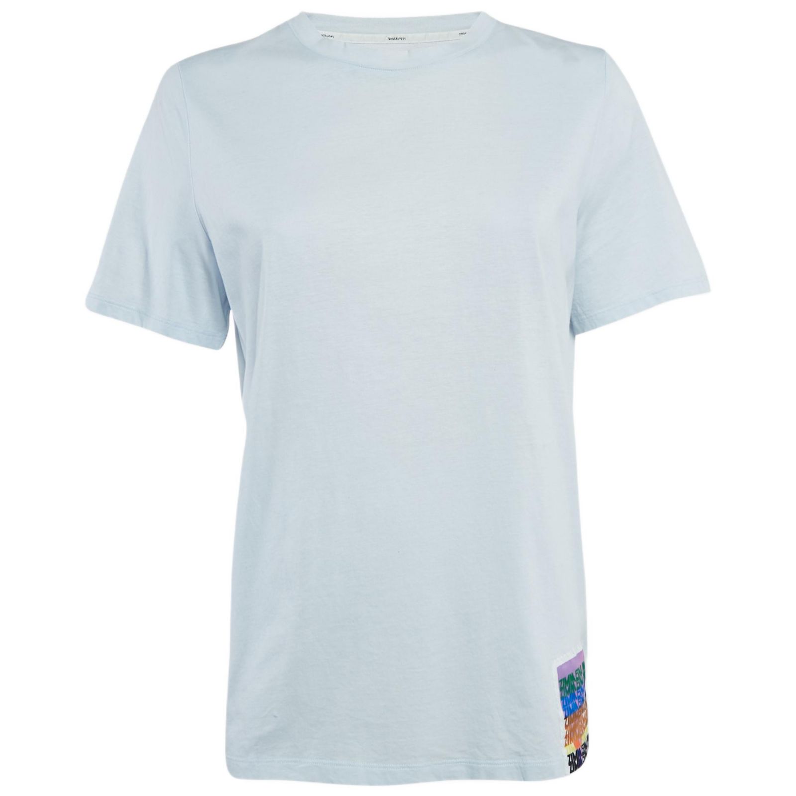 Футболка Pre-Owned Zimmermann Women's Blue Logo Applique Jersey