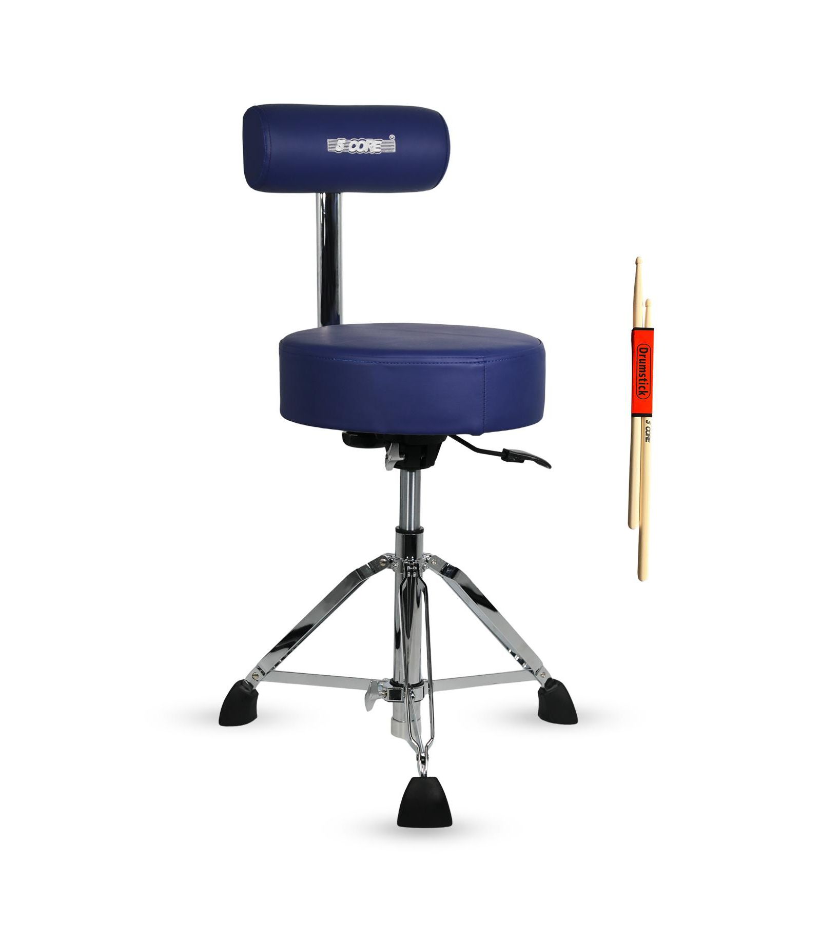 Стул барабанщика 5 Core Drum Throne w Backrest 4" Padded Adjustable 25.5" 441Lb Capacity
