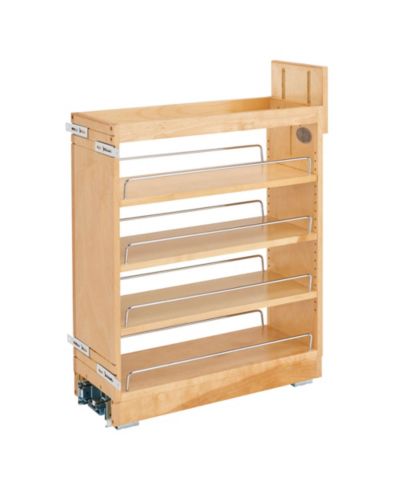 Rev-A-Shelf 8'' Pullout Kitchen Cabinet Organizer Soft-close, 448-BCBBSC-8C