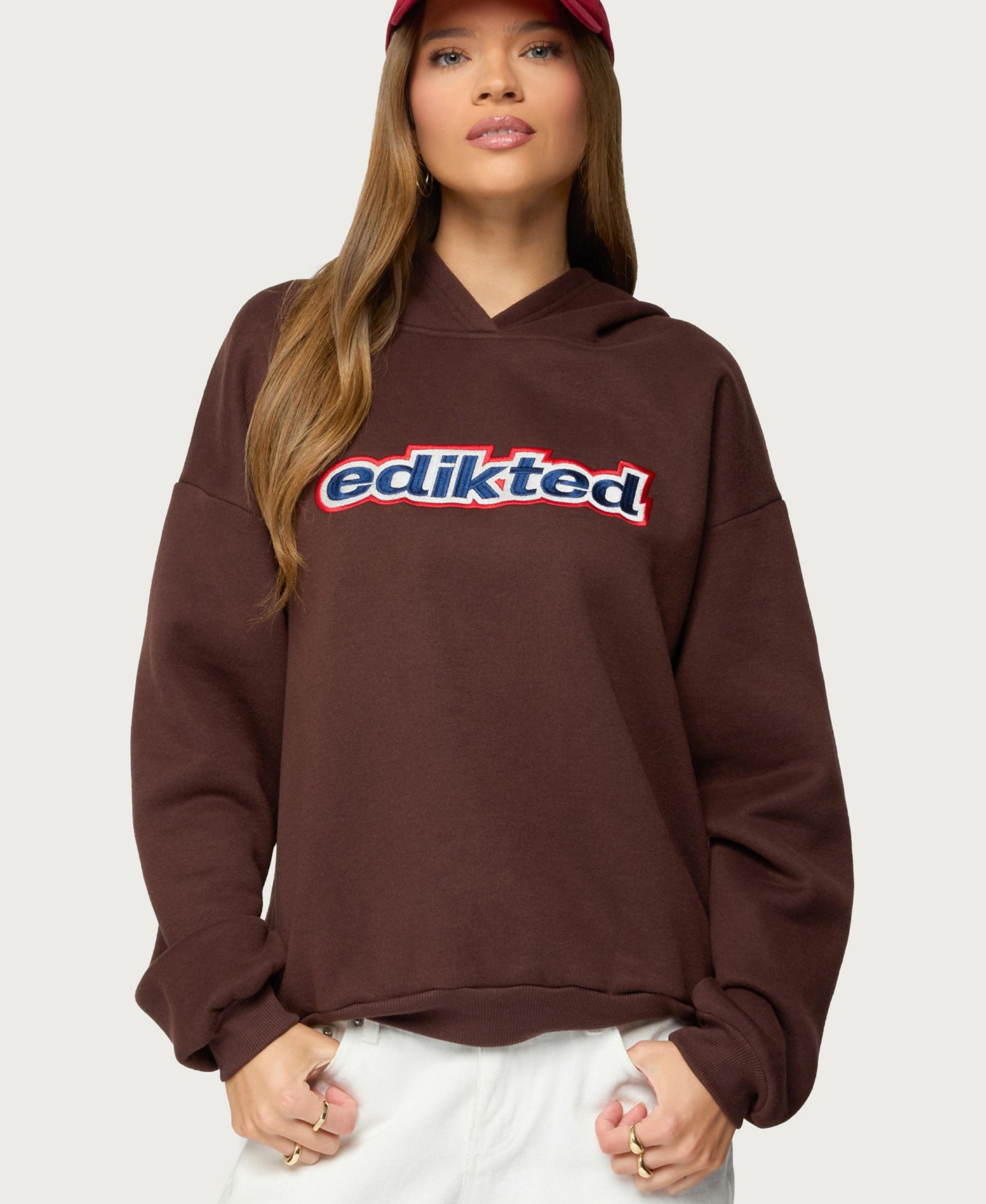 Женское объемное худи Edikted Sweet Treat