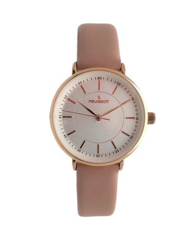 Часы Peugeot Женские 30mm Pink Modern из кожи теленка