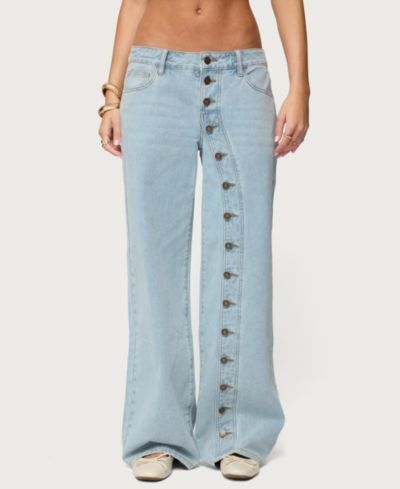 Женские джинсы Edikted Adison Button Low Rise Baggy