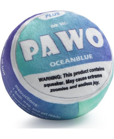 Nocciola PAWO Pouch Dog Squeaky Toy, Funny Stuffed Plush Toy with Crinkle Paper, Cool Stuff for Puppy, Fetch & Chew Toy for Small Medium Dogs
