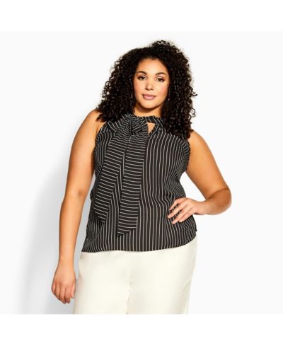 CITY CHIC Plus Size Mia Stripe Top
