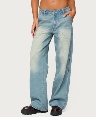 Edikted Женские джинсы Kiria Stitched Low Rise Baggy