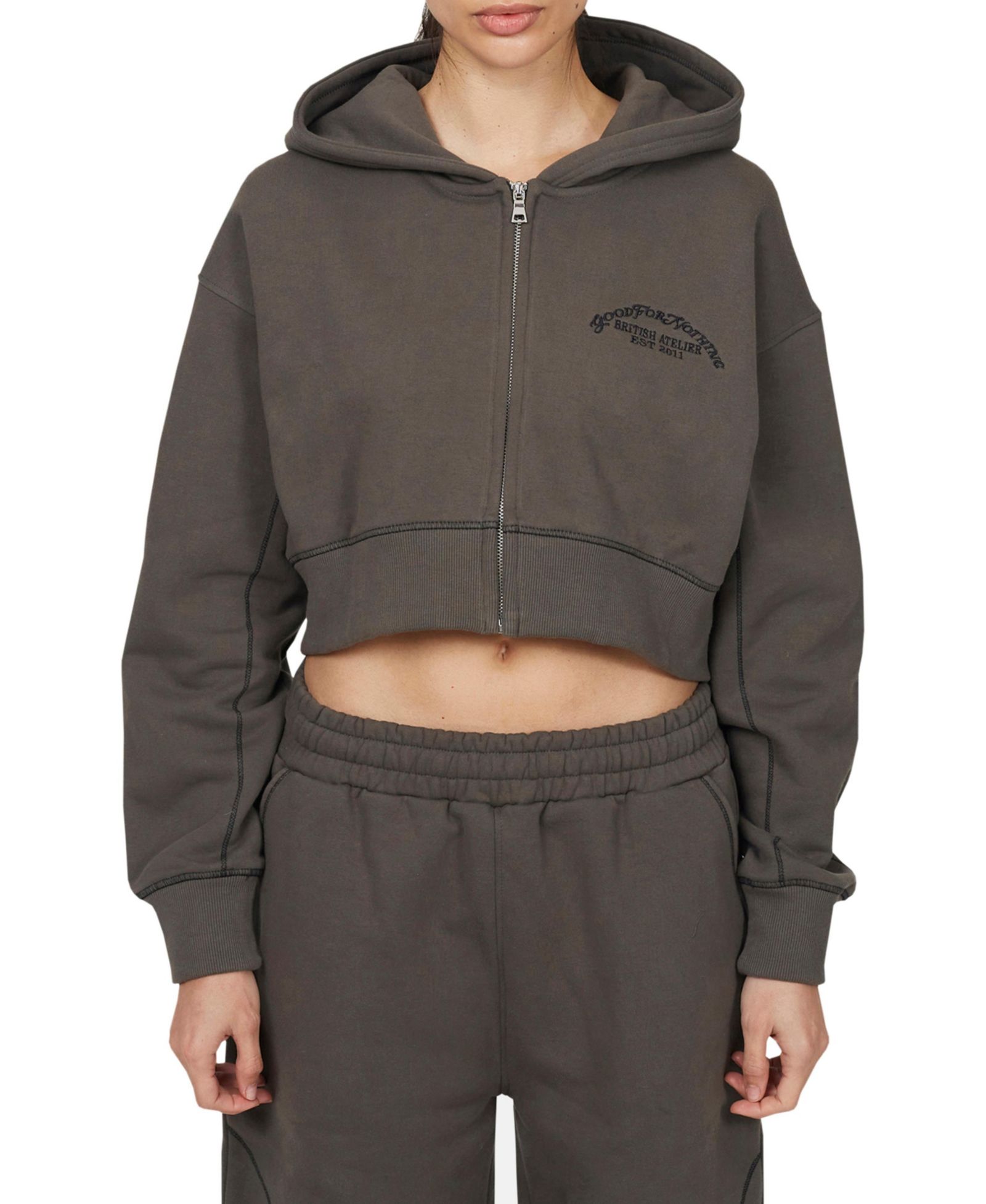 Худи Good For Nothing Women's Coverlock Vintage Crop Zip для женщин