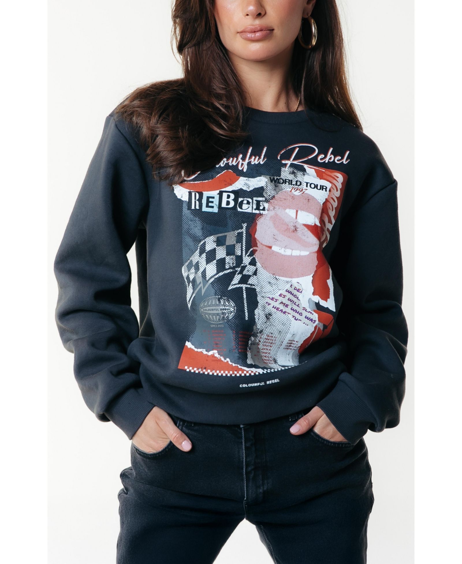 Женское свитшот Colourful Rebel Collage Relaxed