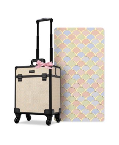 Косметический кейс на колесиках Byootique Rolling Makeup Train Case Art Deco Pastel
