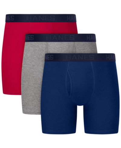 Hanes Men's Ultimate Comfort Blend Boxer Briefs, 3-Pack