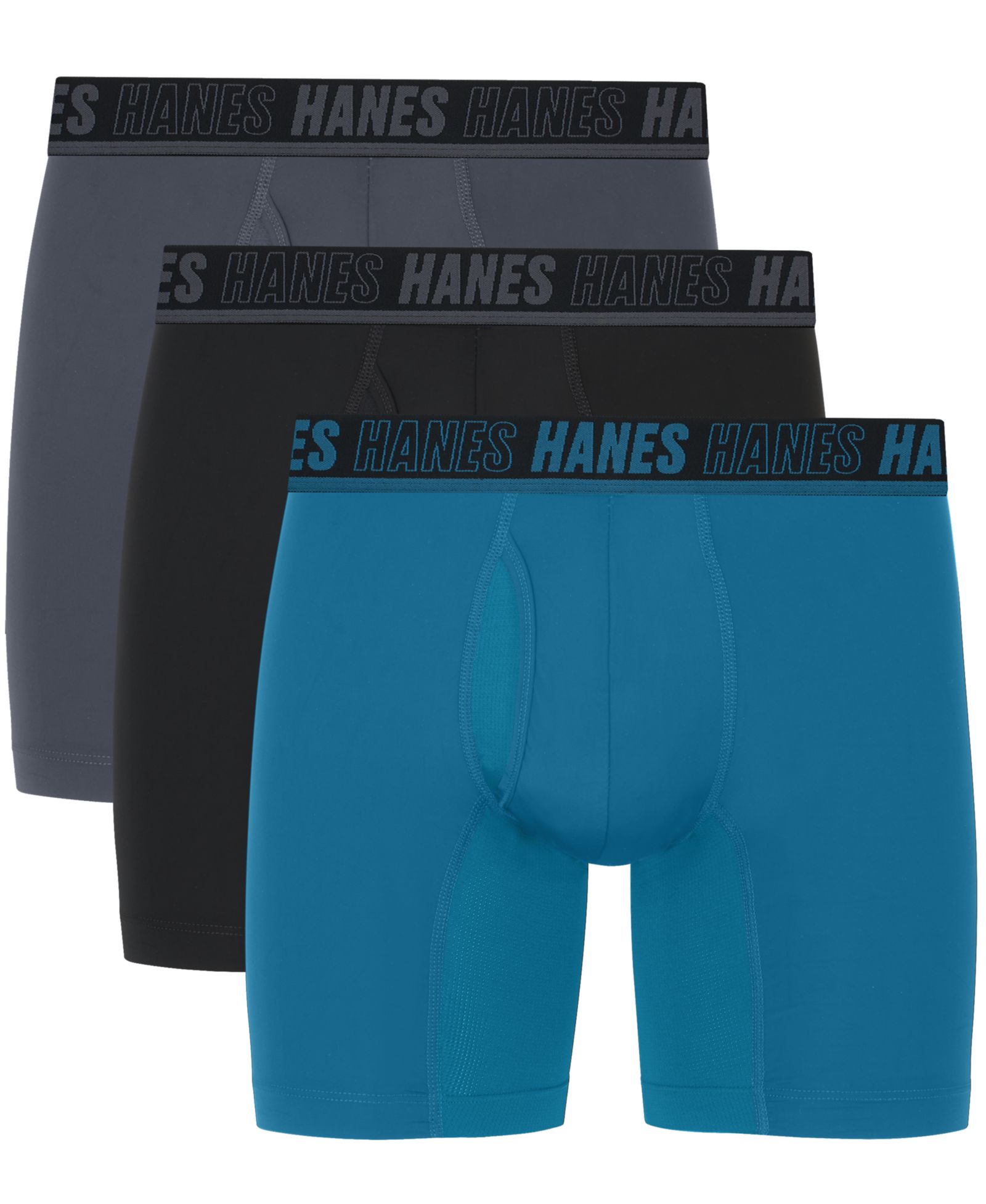 Hanes Мужской Performance Boxer Briefs, 3-Pack