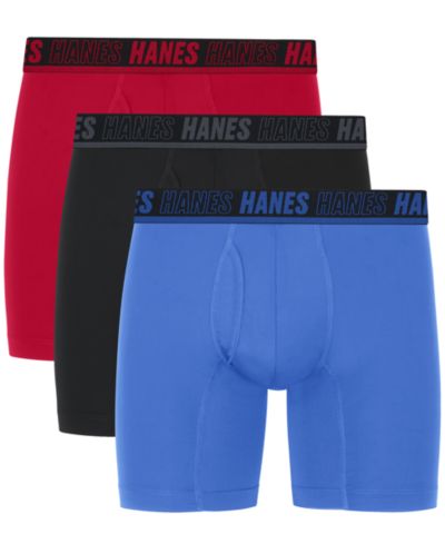 Hanes Men's Moves XTEMP Performance Boxer Briefs, 3-Pack