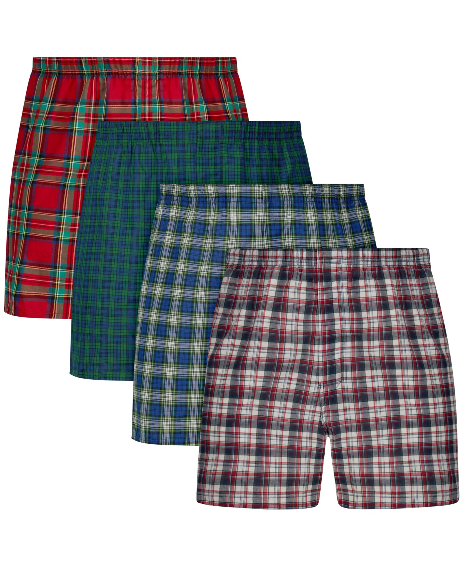 Hanes Men's Ultimate Printed Woven Boxers, 4-Pack