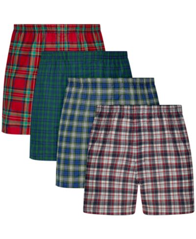 Hanes Мужские боксеры из ткани Woven, 4 шт.