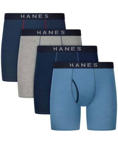 Hanes Мужской Ultimate Ringer Boxer Briefs, 4-Pack
