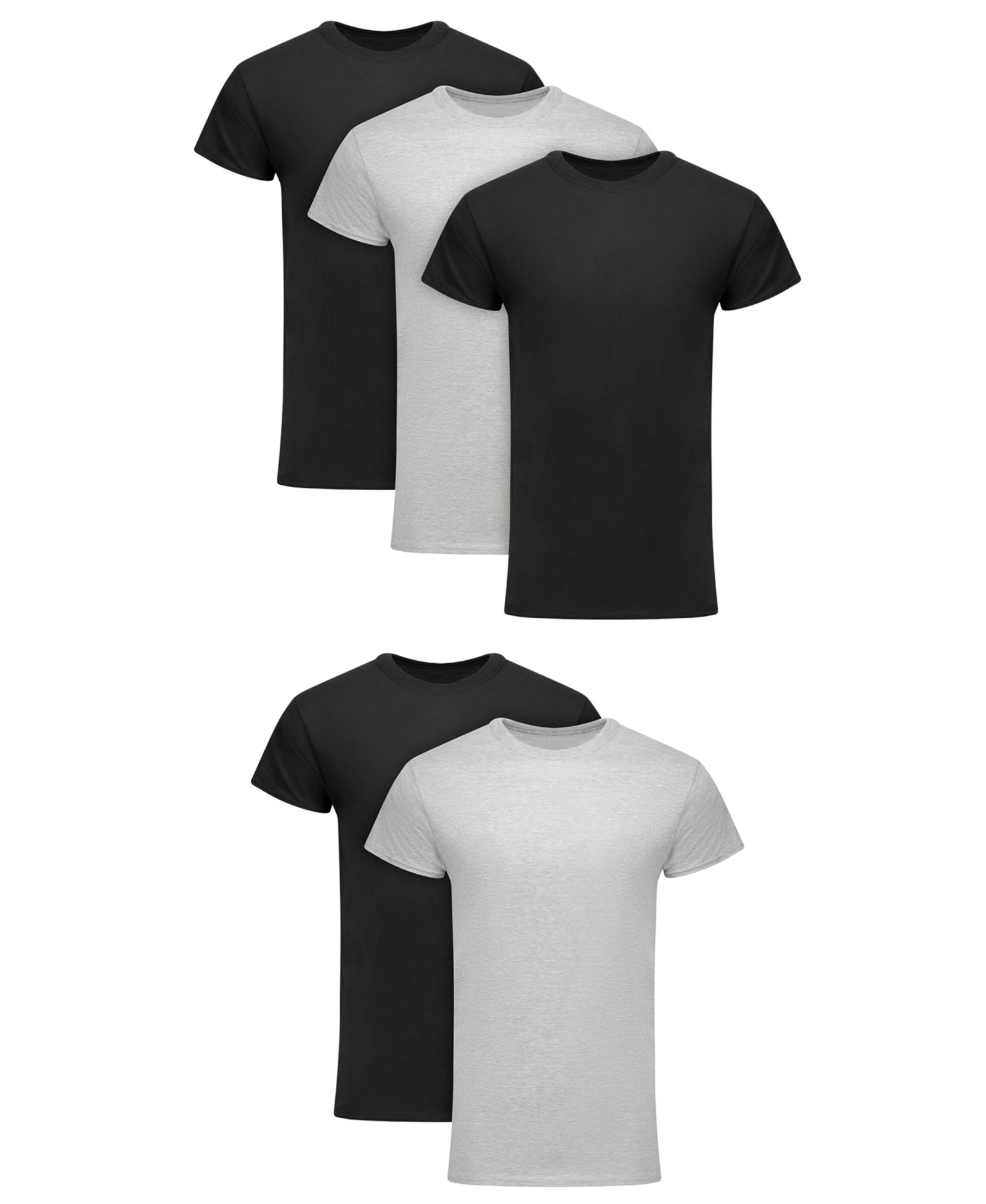 Hanes Men's Ultimate Short-Sleeve Crewneck Undershirt, 5-Pack