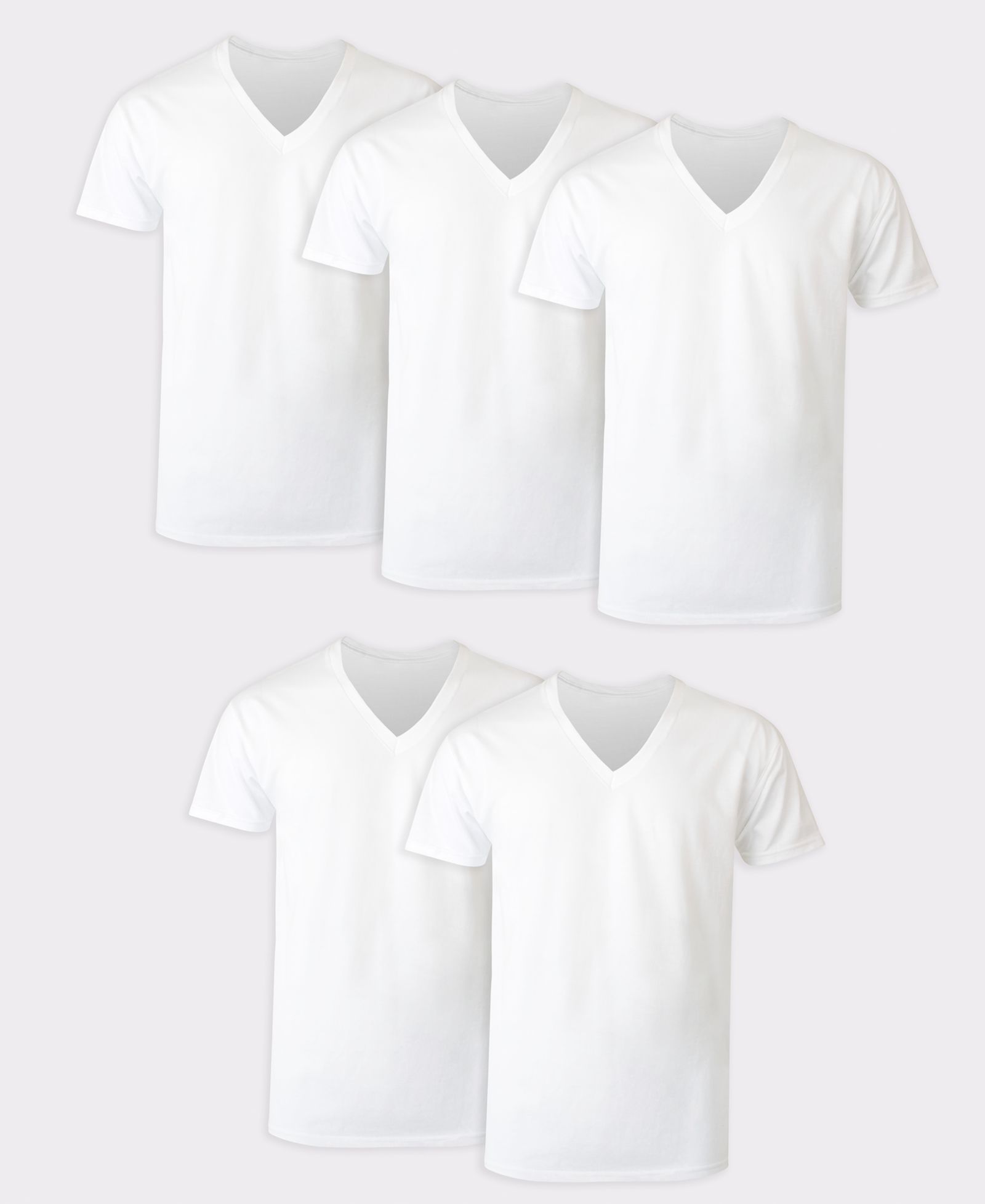 Hanes Men's Ultimate V-Neck Undershirt, 5-Pack