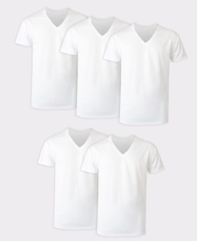 Hanes Men's Ultimate V-Neck Undershirt, 5-Pack