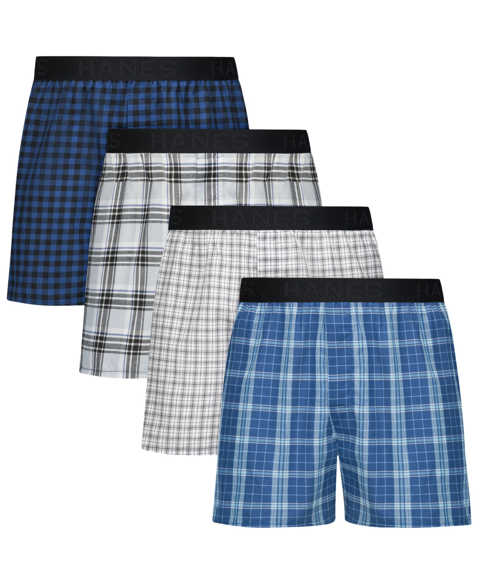 Hanes Мужской Printed Ultimate Boxers, 4-Pack