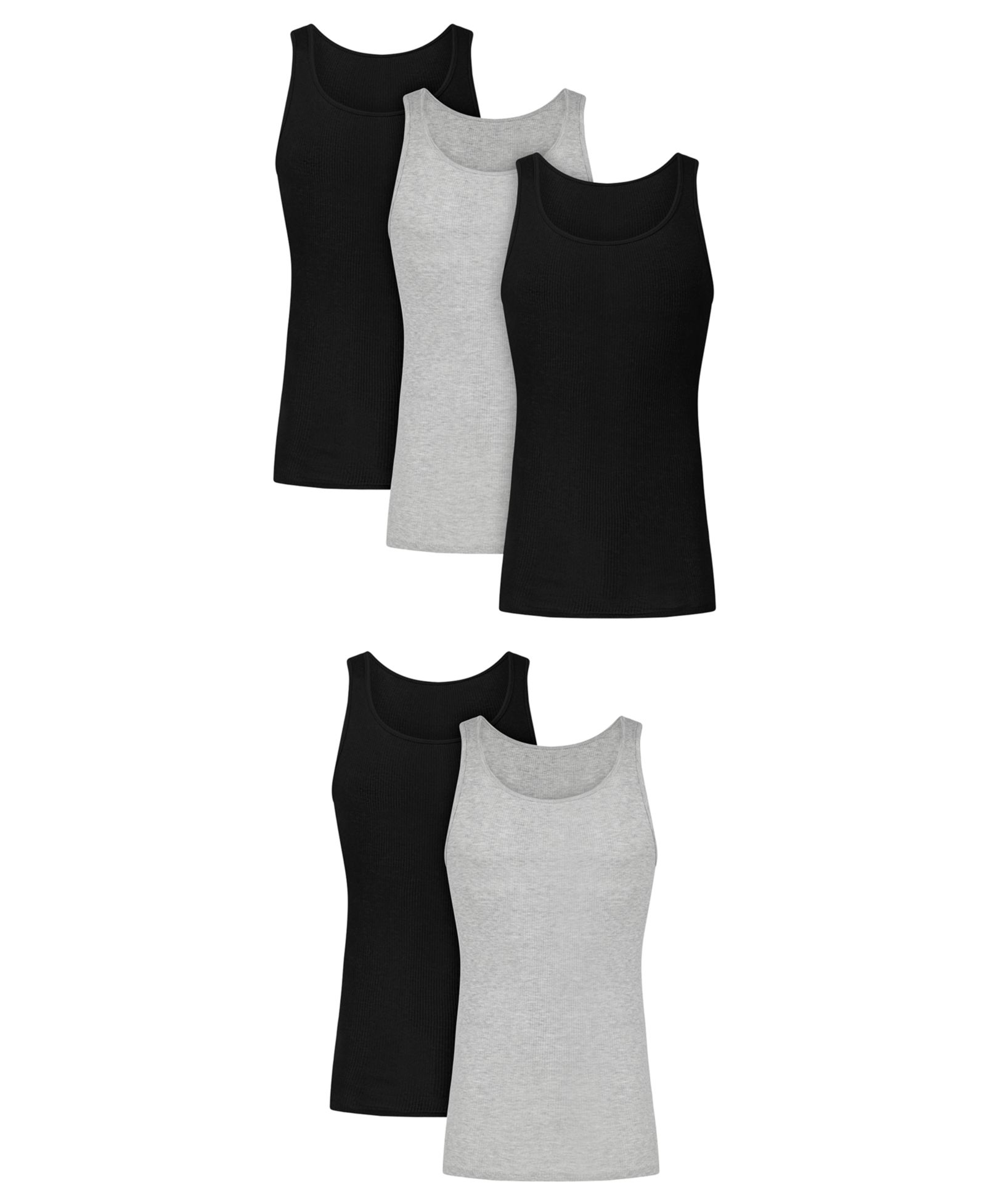 Hanes Men's Ultimate Crewneck Tank Undershirt, 5-Pack
