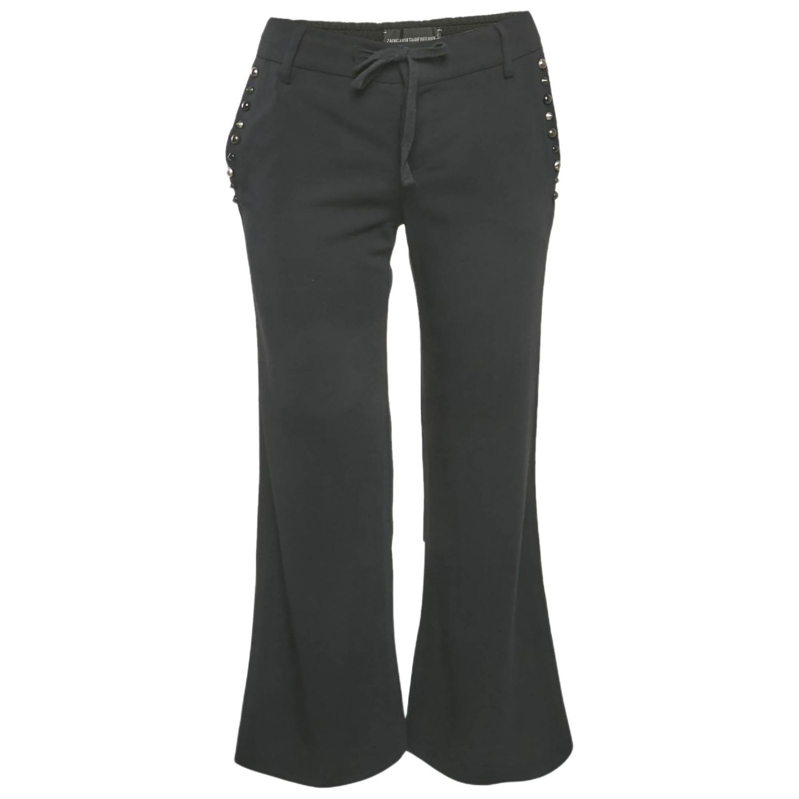 Женские брюки Zadig & Voltaire Deluxe Black Cotton Studded Pako (б/у)