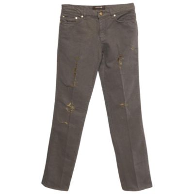 Женские джинсы Pre-Owned Roberto Cavalli Denim Distressed Straight Leg