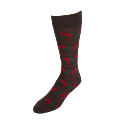 TRAFALGAR Men's Win Place or Show Mid-Calf Cotton Blend Novelty Dress Sock (1 Pair)