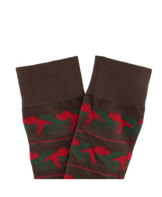 TRAFALGAR Men's Win Place or Show Mid-Calf Cotton Blend Novelty Dress Sock (1 Pair)