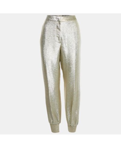 Женские брюки Stella Mccartney Metallic Lurex Jogger