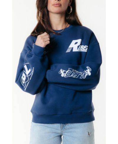 Женский свитшот Colourful Rebel Logos Dropped Shoulder