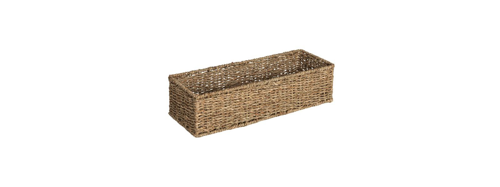 Household Essentials Handwoven Paper Rope Rectangular Storage Basket